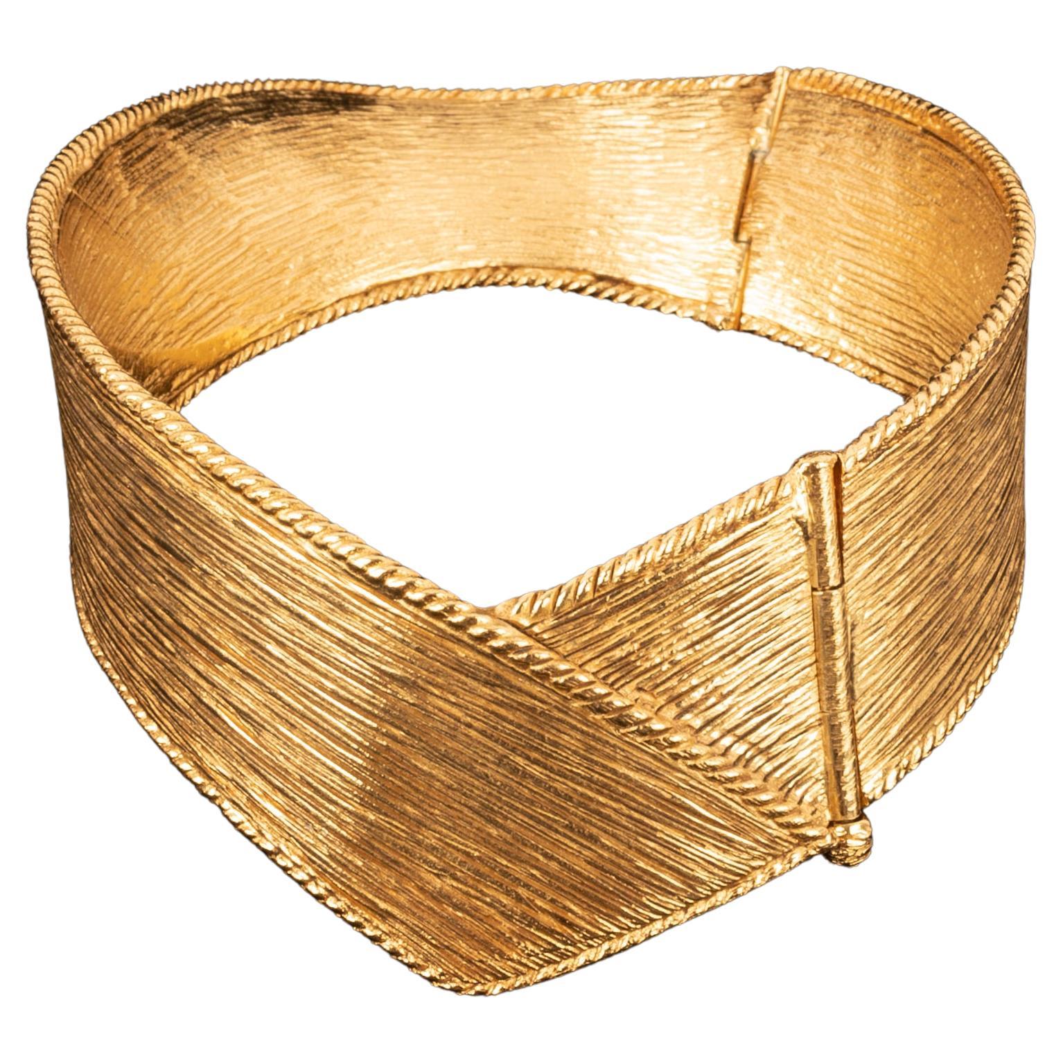 Dior HAUTE COUTURE golden necklace 1993 For Sale