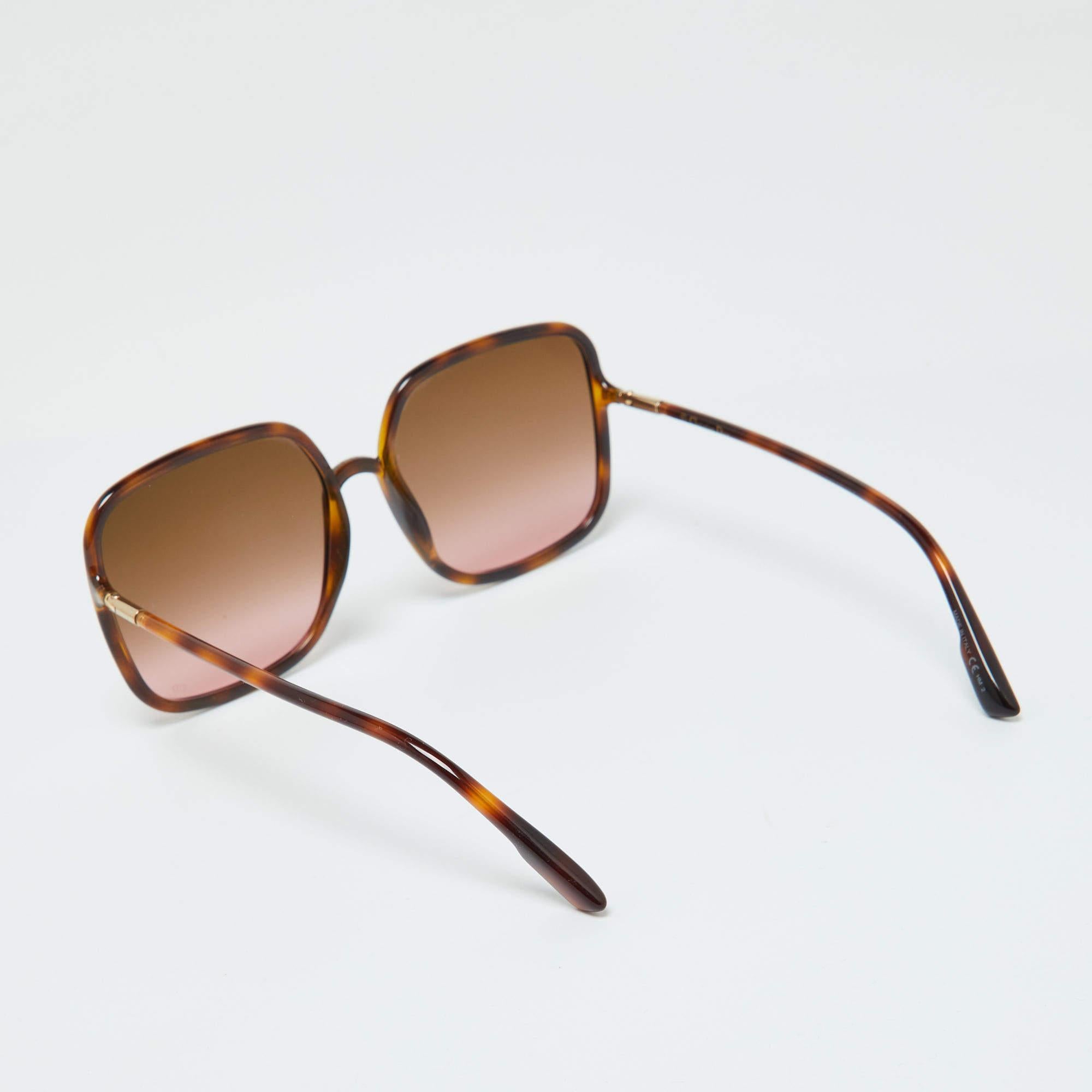 Dior Havana/Brown Pink Gradient DiorSoStellaire1 Square Sunglasses In Good Condition In Dubai, Al Qouz 2