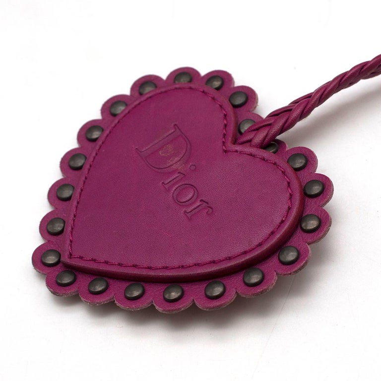 Dior, Other, Nib Dior Leather Bag Charm Set Of 3 Ornaments Heart Star Bee  Red Pink Blue