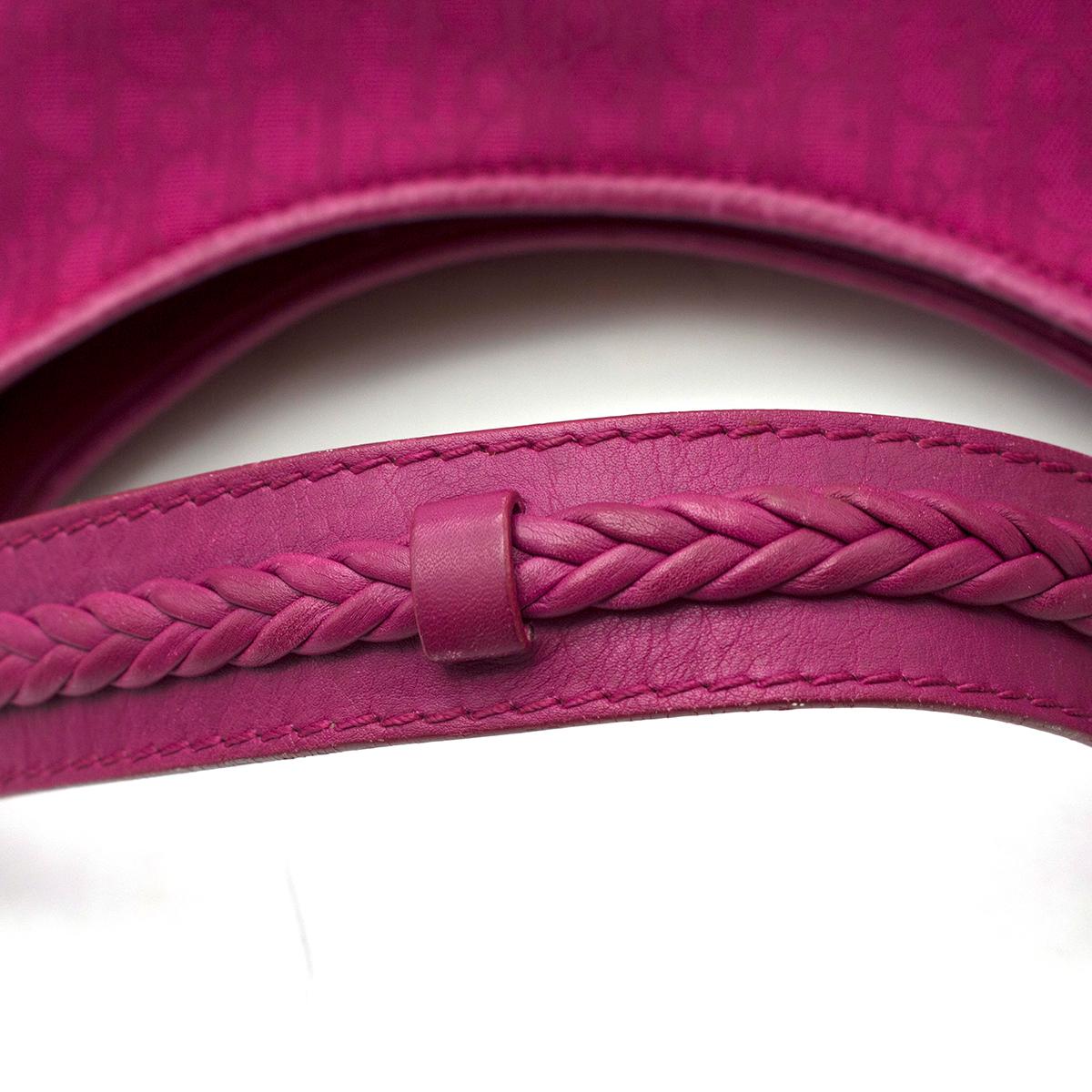 Women's Dior Heart Charm Hobo Bag in Hot Pink