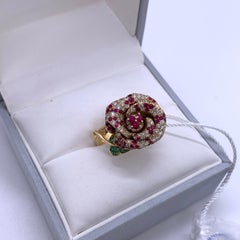 Dior High Jewelry Le Bal des Roses "Bal de Paris" Ruby & Diamond Cocktail Ring
