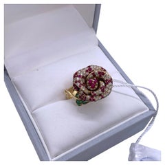 Dior High Jewelry Le Bal des Roses "Bal de Paris" Ruby & Diamond Cocktail Ring