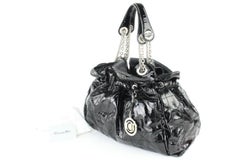 Dior Hobo Cannage Quilted Le Trente  10cdz0116 Black Patent Leather Shoulder Bag