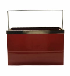 Dior Home Style Portariviste o Portabottiglie in Lucite Arancio e Ottone, 1970s