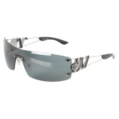 Dior 0210er Sonnenbrille mit Herzschilfrohr und Palladiumschild