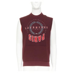 DIOR HOMME 2018 Late Night Paris logo sleeveless sweatshirt XS Ahn Hyo-Seop