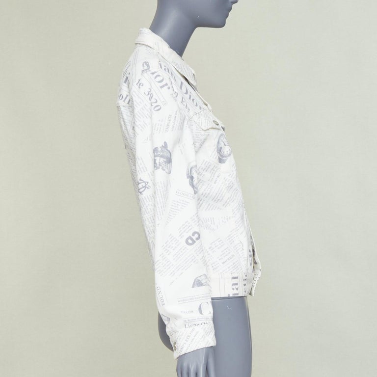 DIOR HOMME 2020 Daniel Arsham Runway newspaper print cotton denim