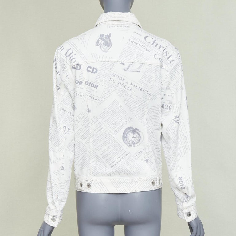 DIOR HOMME 2020 Daniel Arsham Runway newspaper print cotton denim