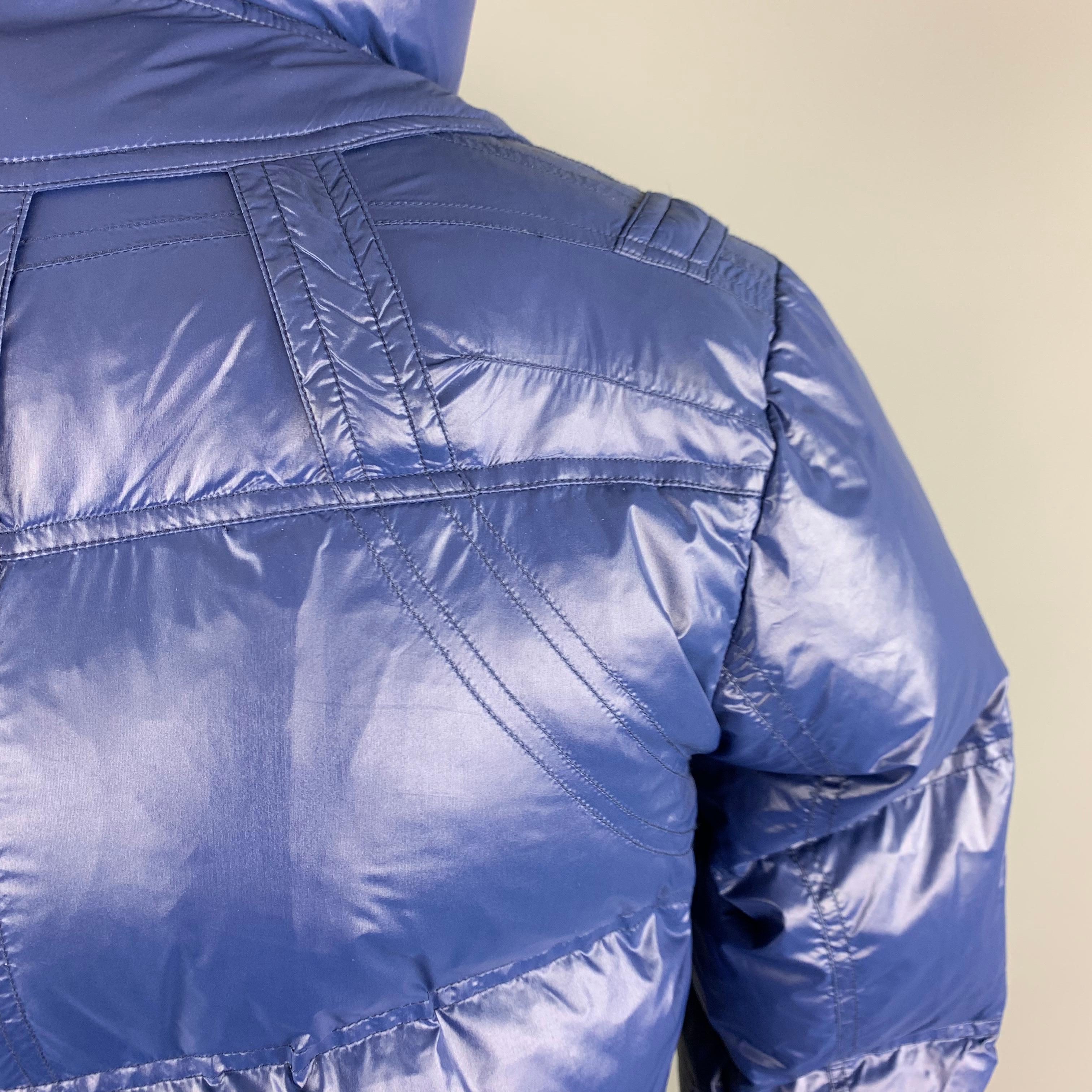 DIOR HOMME 38 Blue Zip Up Back Snaps Down Filled Puffer Jacket / Coat 2