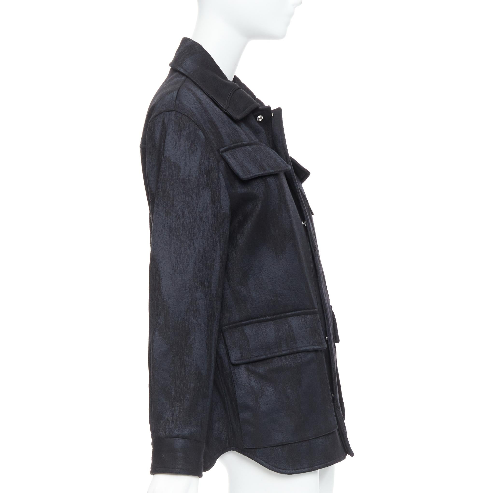 De los hombres DIOR HOMME AMOAKO BOAFO apliques patchwork silueta chaqueta safari FR44 XS en venta