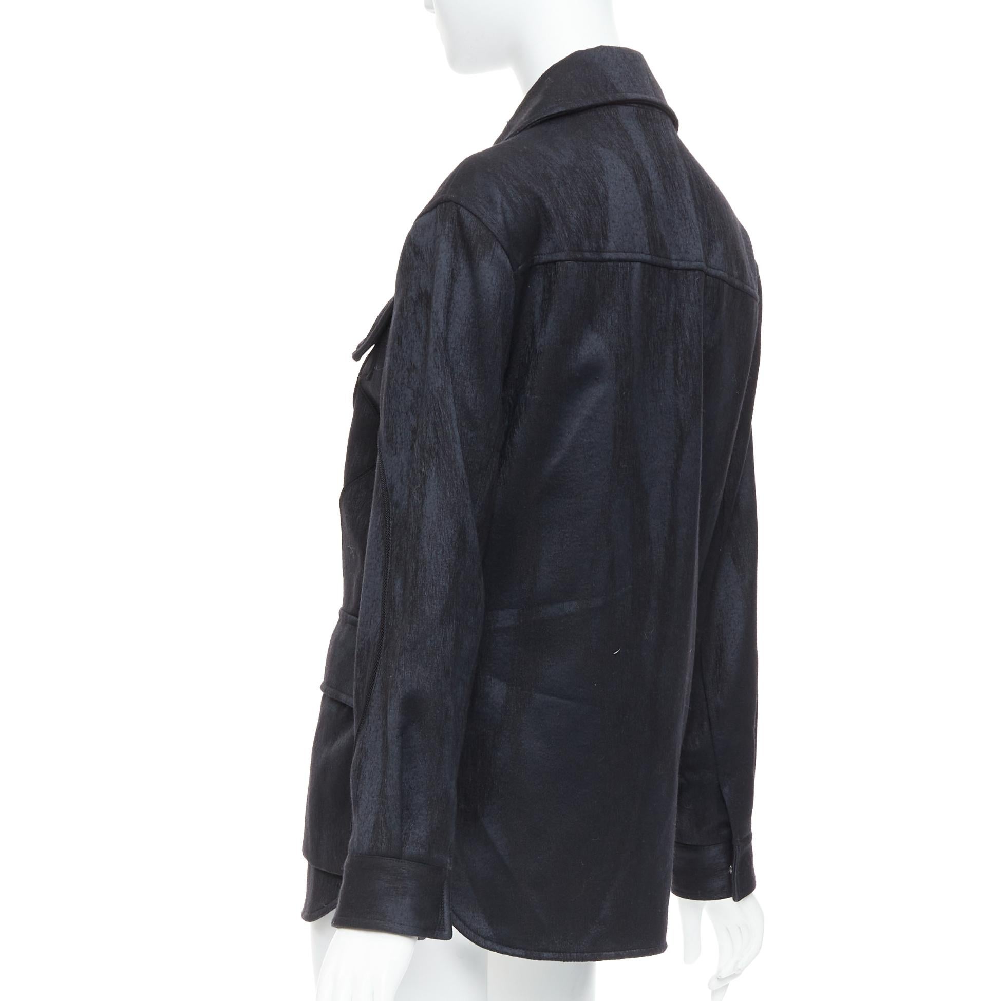 DIOR HOMME AMOAKO BOAFO apliques patchwork silueta chaqueta safari FR44 XS en venta 1