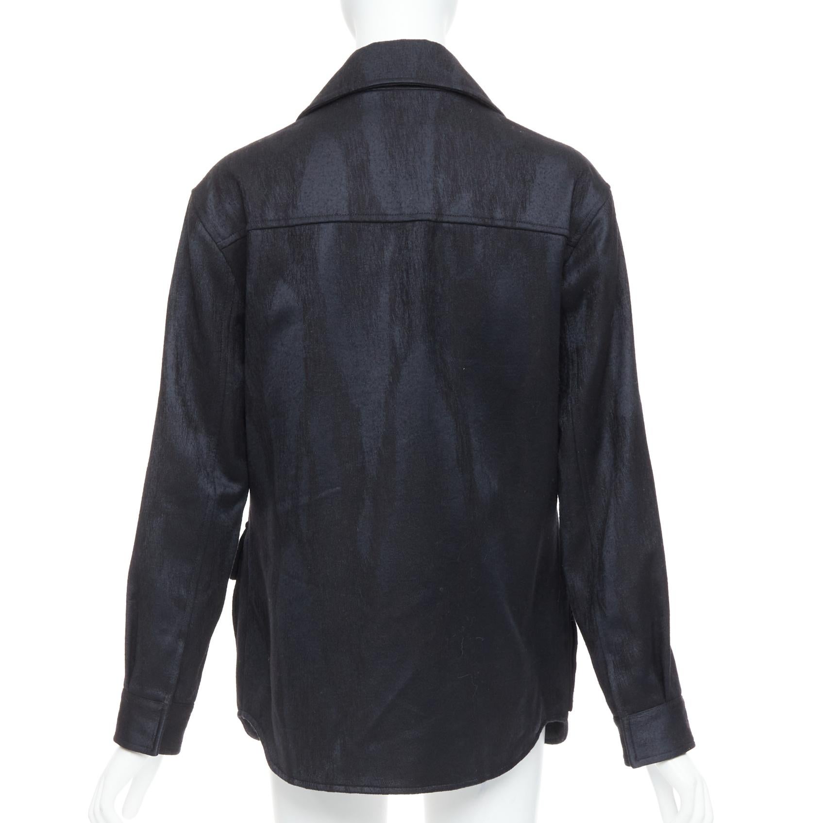 DIOR HOMME AMOAKO BOAFO apliques patchwork silueta chaqueta safari FR44 XS en venta 2