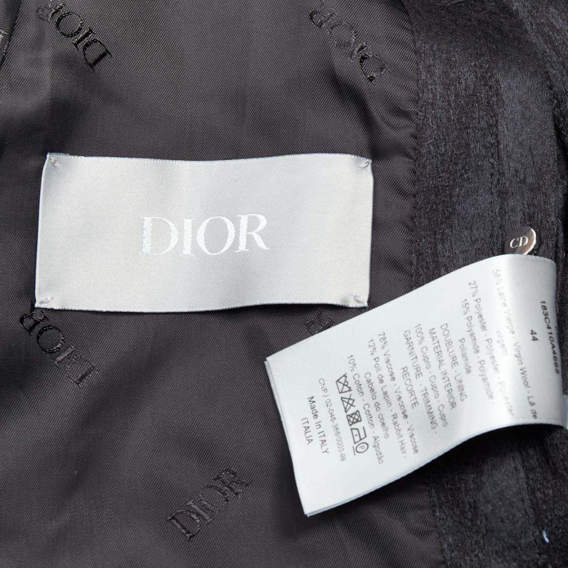 DIOR HOMME AMOAKO BOAFO apliques patchwork silueta chaqueta safari FR44 XS en venta 4