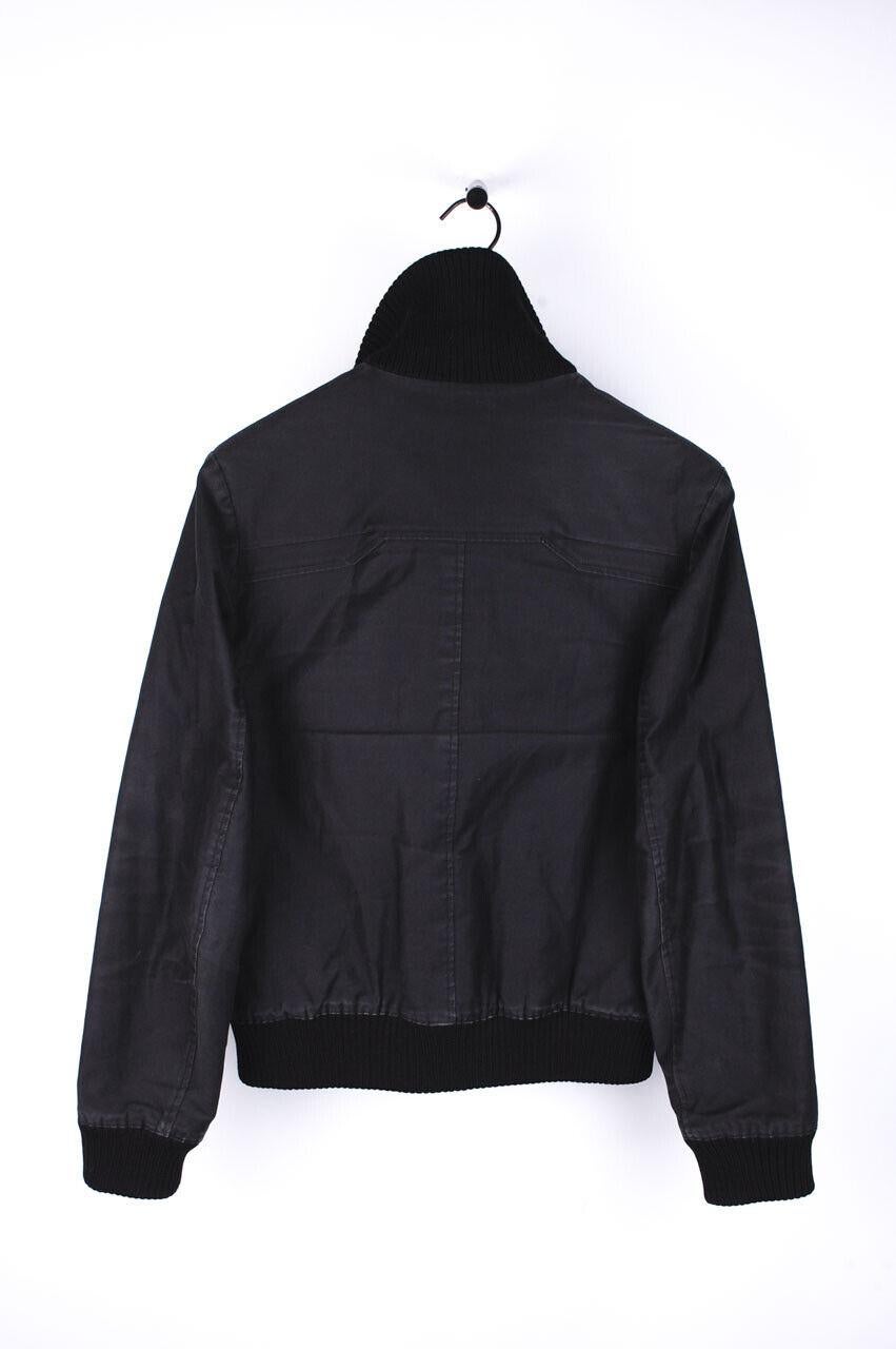Black Dior Homme AW 2007 Zipped Men Aviator Jacket Sz 48IT (M) For Sale