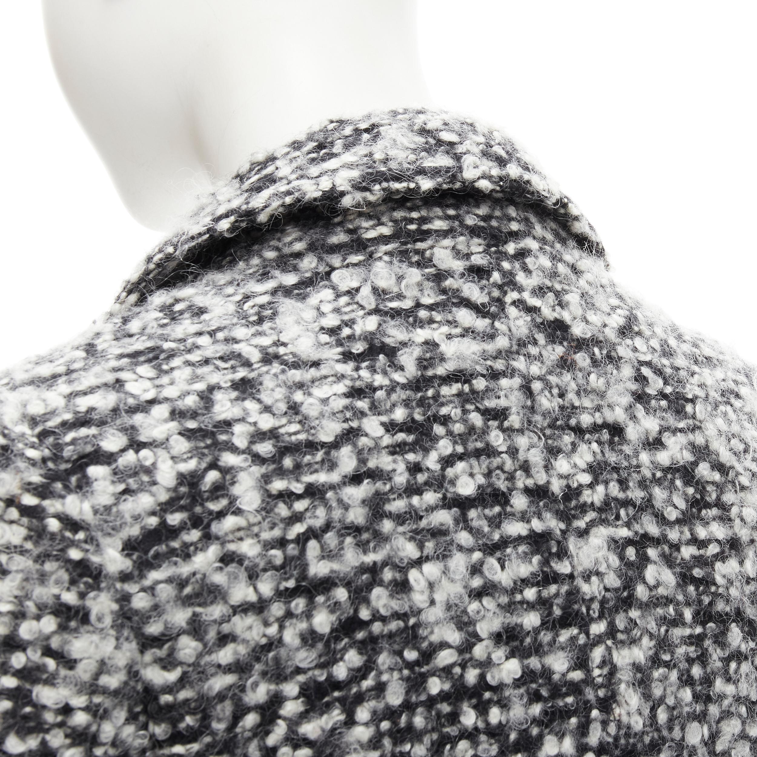 DIOR HOMME AW 2009 Hedi Slimane grey wool boucle coat XXS JP38 2