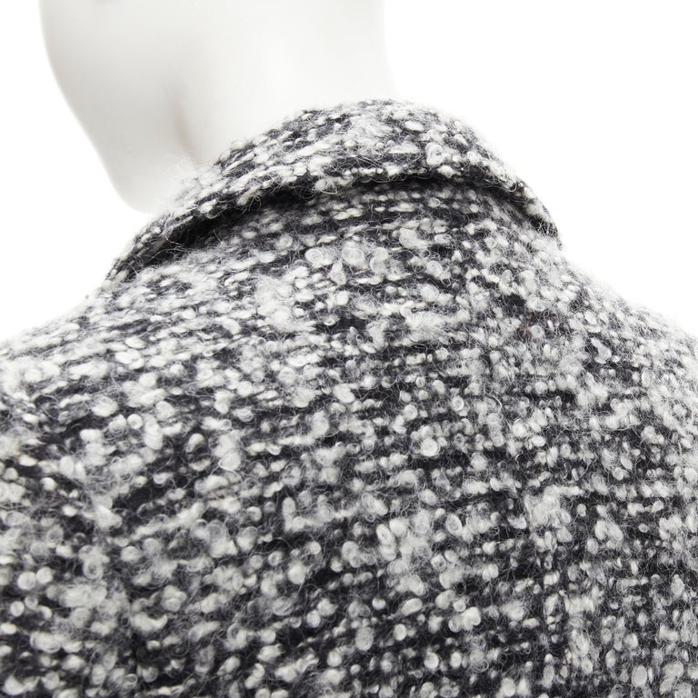 DIOR HOMME AW 2009 Hedi Slimane grey wool boucle coat XXS JP38 For Sale