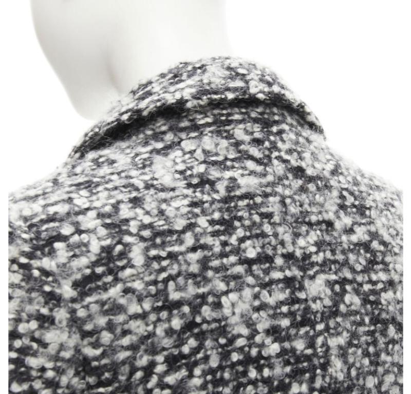 DIOR HOMME AW 2009 Hedi Slimane grey wool boucle coat XXS JP38 For Sale 5