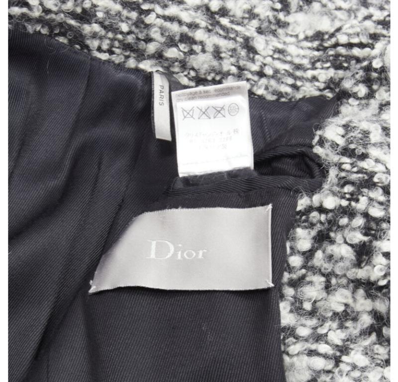 DIOR HOMME AW 2009 Hedi Slimane grey wool boucle coat XXS JP38 For Sale 6