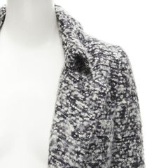 DIOR HOMME AW 2009 Hedi Slimane grey wool boucle coat XXS JP38