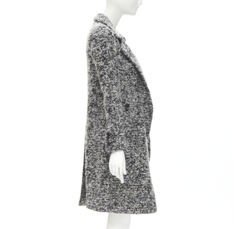 Men's DIOR HOMME AW 2009 Hedi Slimane grey wool boucle coat XXS JP38 For Sale