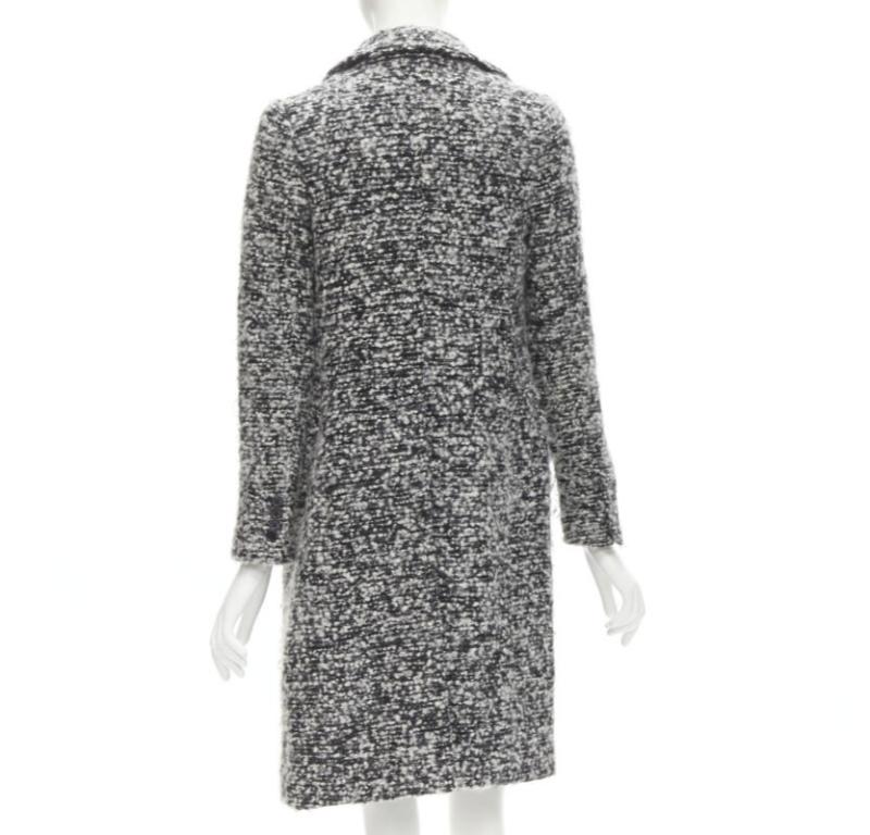 DIOR HOMME AW 2009 Hedi Slimane grey wool boucle coat XXS JP38 For Sale 1