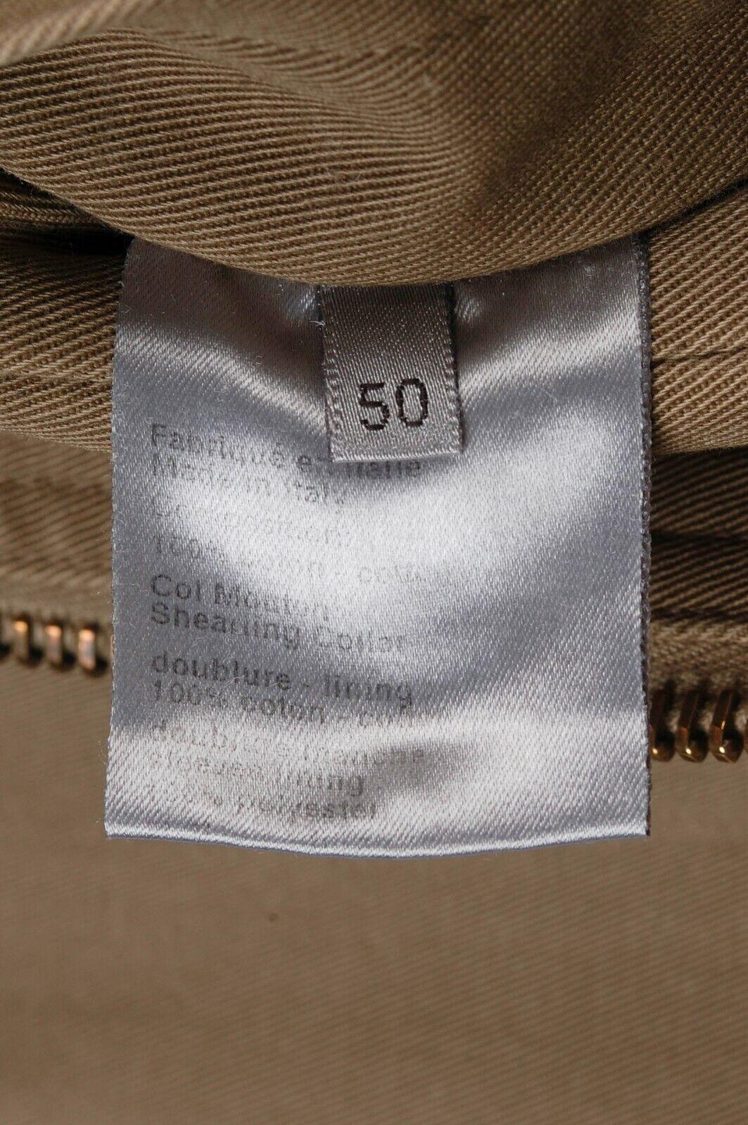 Men's Dior Homme AW05 Shearling Collar Men Hedi Slimane Bomber Jacket in Sz. 50IT(M) For Sale