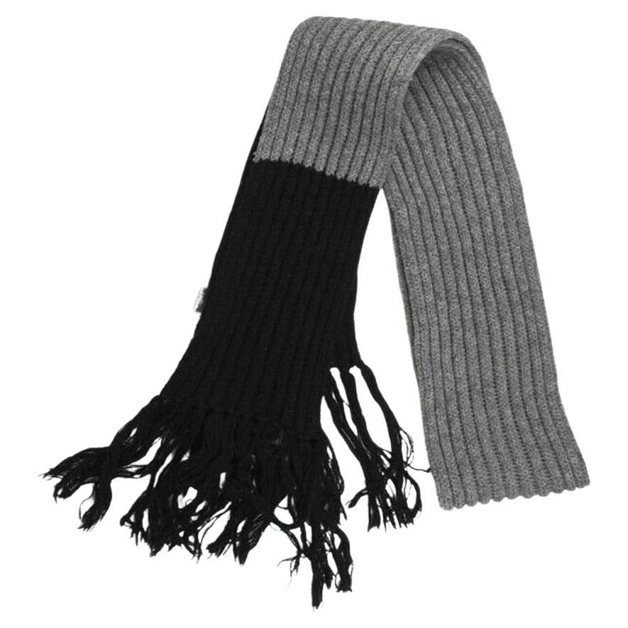Dior Homme AW06 Knitted Wool Heavy Long Men Scarf For Sale at 1stDibs
