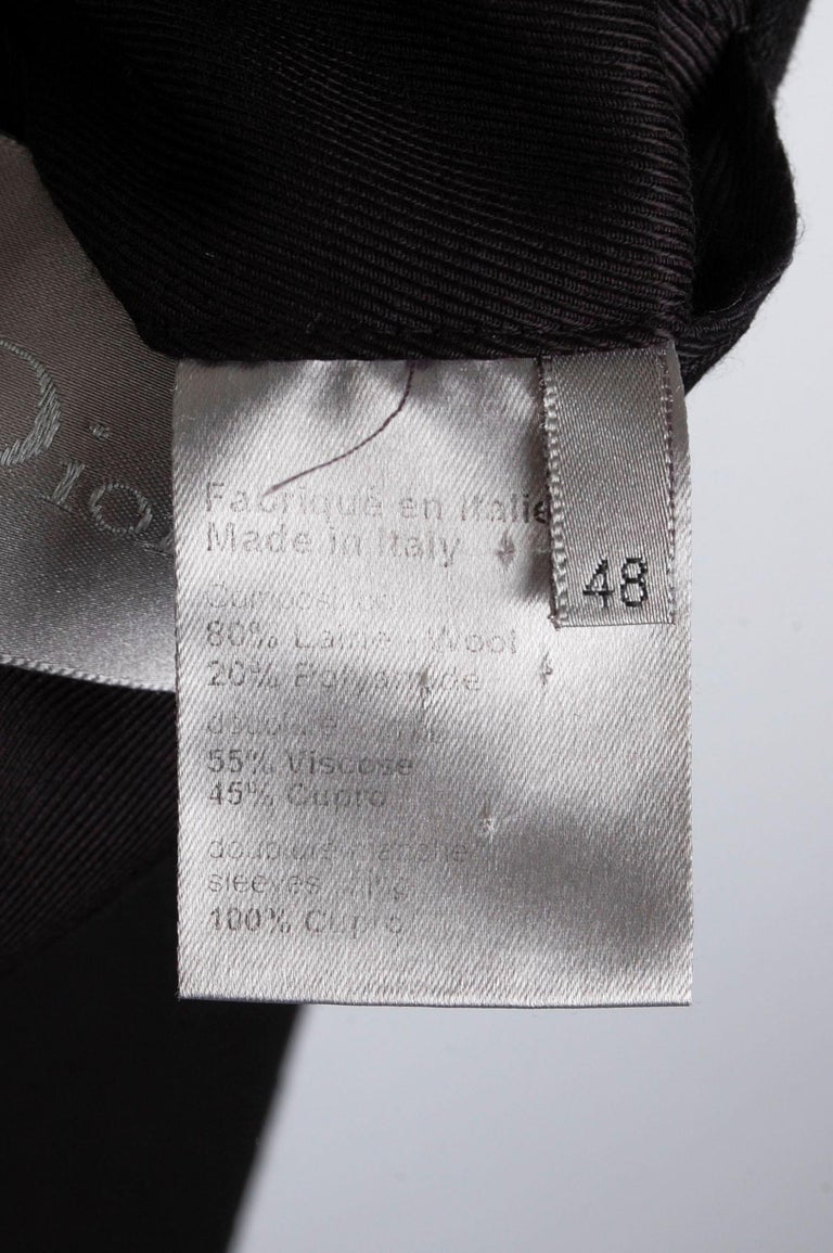 Dior Homme AW09 Slim Fit Wool Men Coat Size 48IT(M) For Sale 3