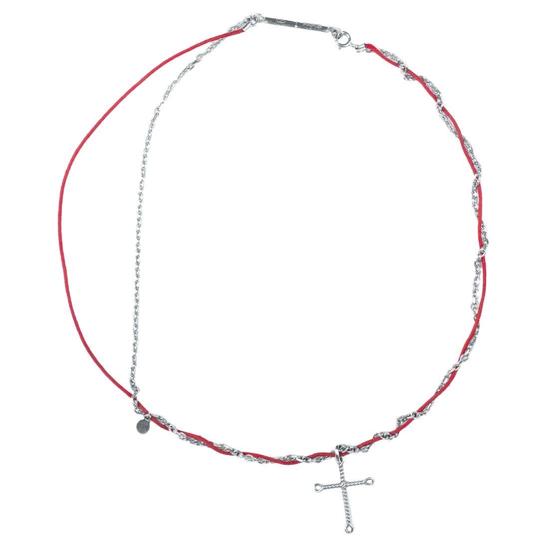 Dior Homme AW2005 .925 Wrapped Cross Necklace