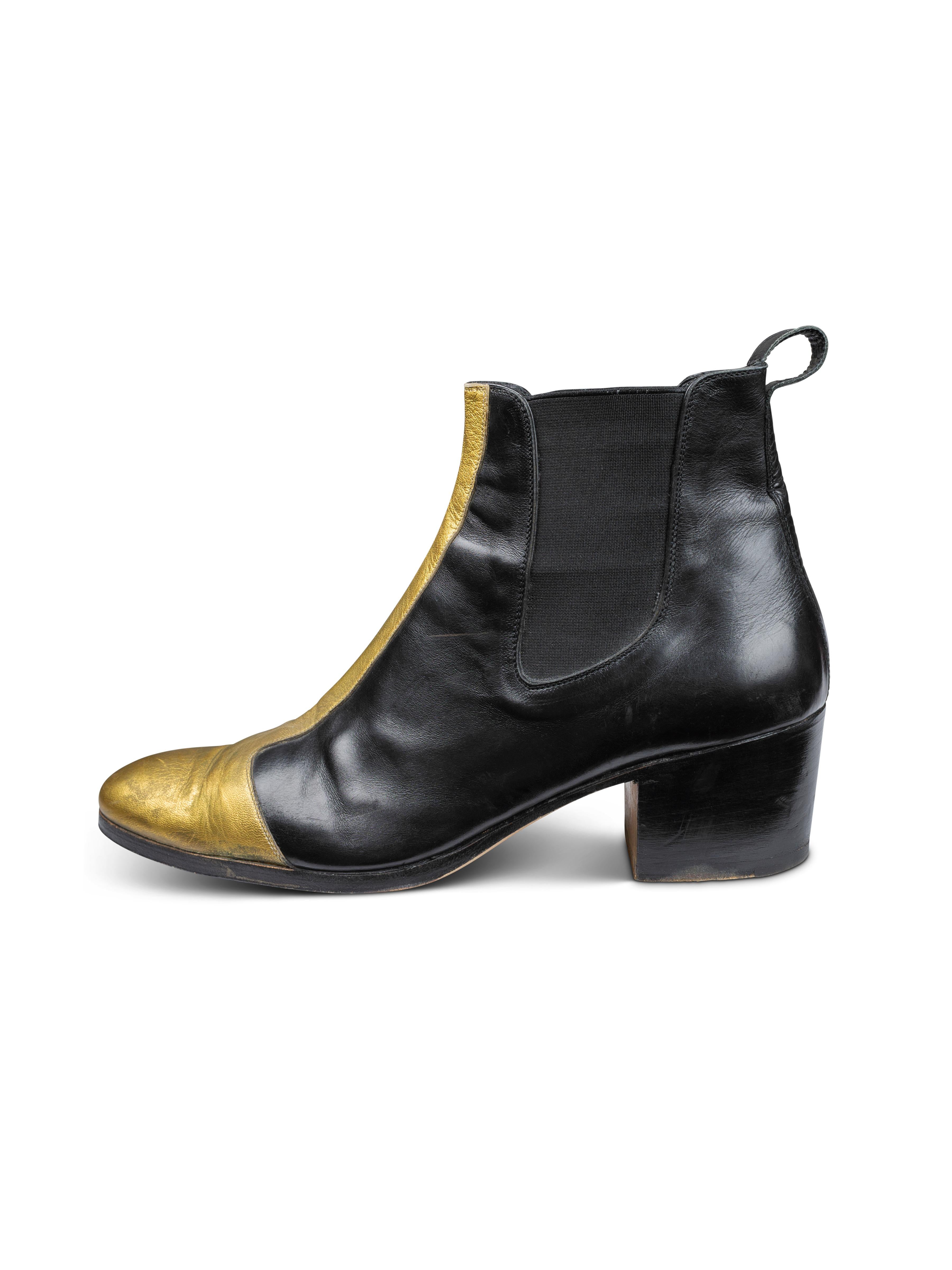 dior homme gold boots
