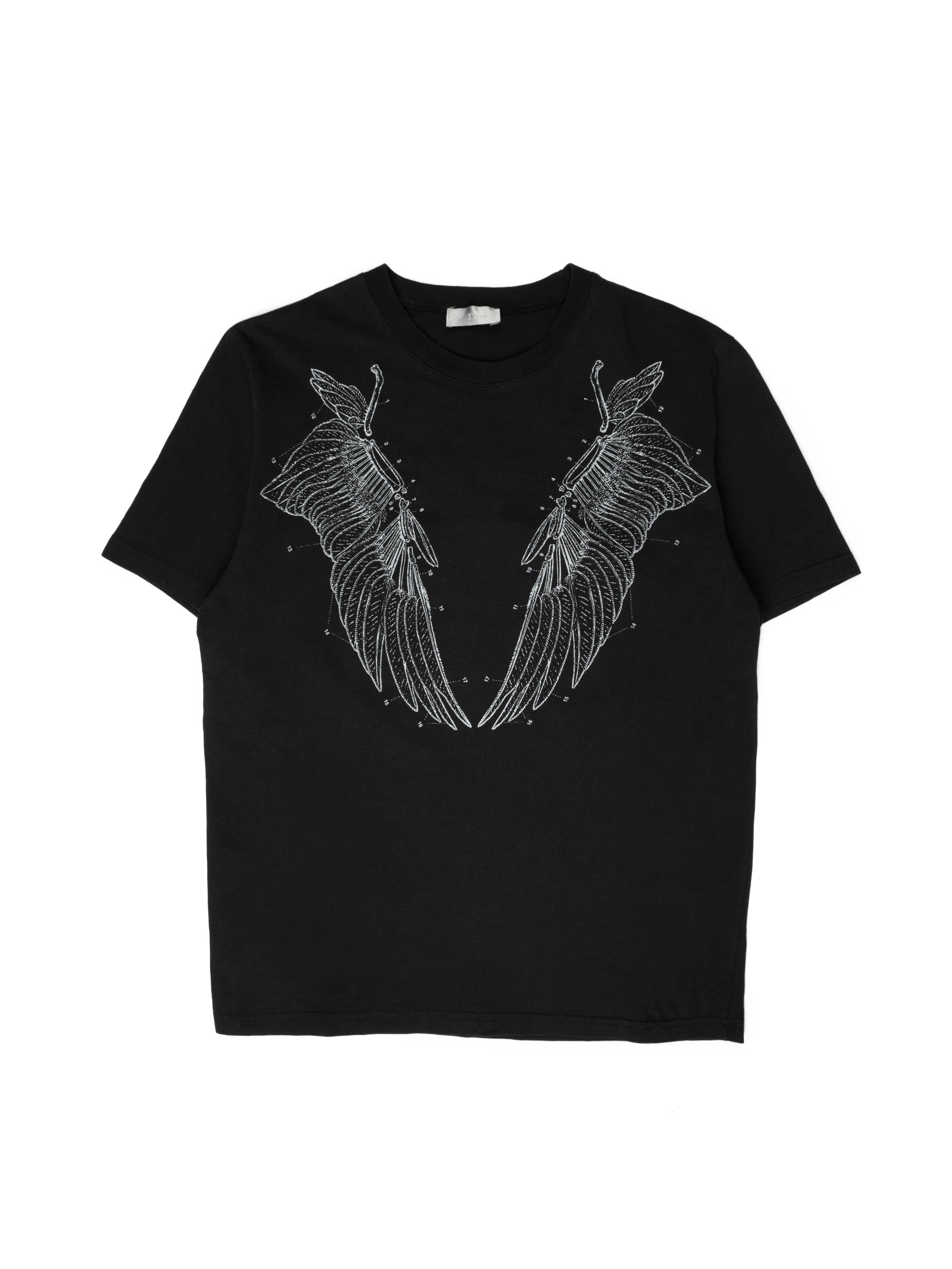 Black Dior Homme AW2007 Inexorable Flight T-Shirt