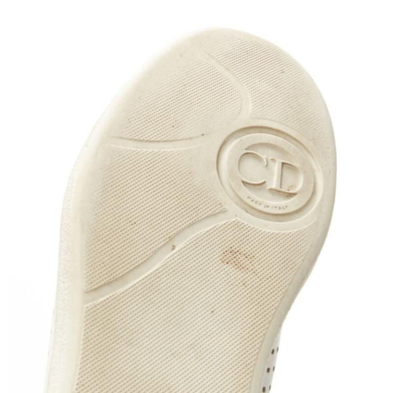 DIOR HOMME B01 white red Bee laether suede trim  trainer sneaker EU38 6