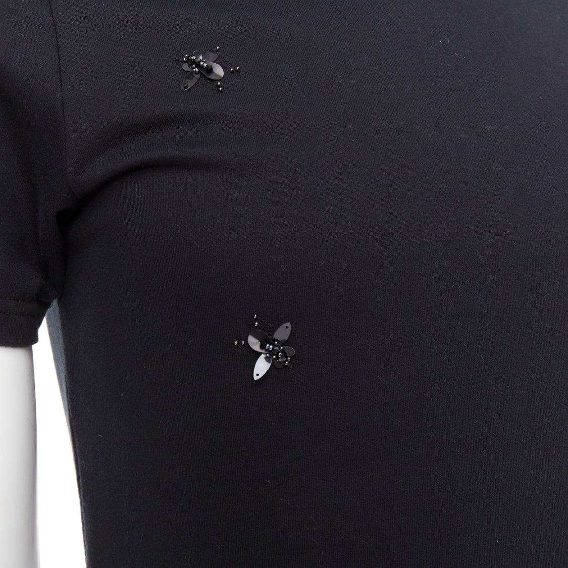 DIOR HOMME - Felpa girocollo con paillettes a forma di ape XS in vendita 2