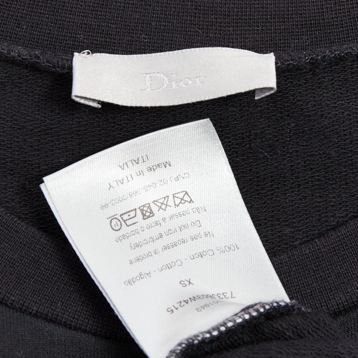 DIOR HOMME - Felpa girocollo con paillettes a forma di ape XS in vendita 3