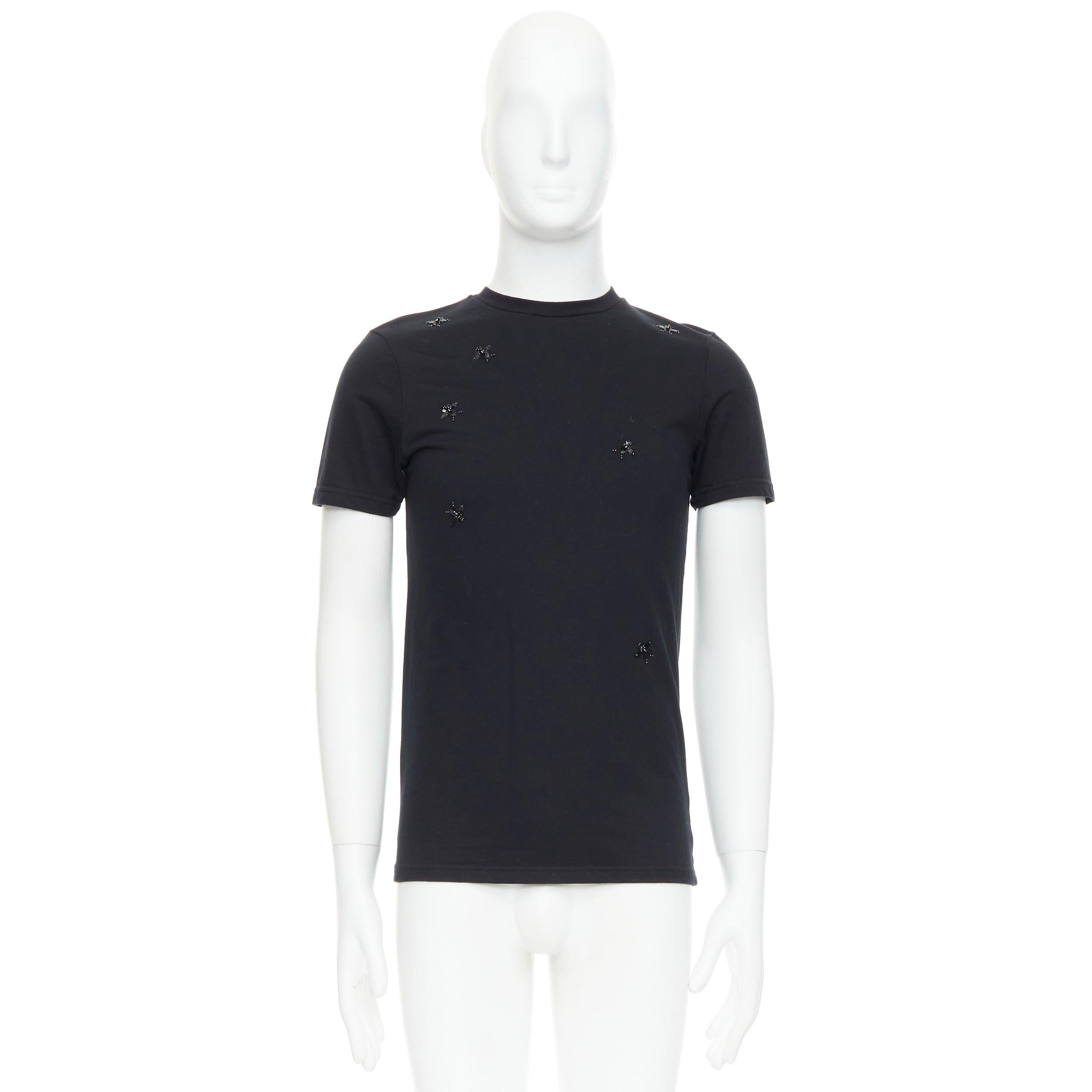 DIOR HOMME - Felpa girocollo con paillettes a forma di ape XS in vendita 4