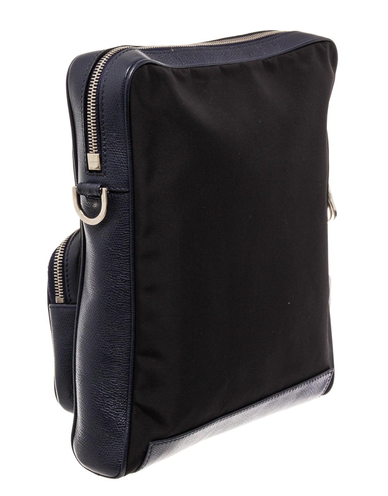 Dior Homme Black Blue Zipper Logo Messengers Crossbody Bag 1