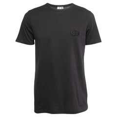Dior Homme Black CD Icon Cotton Crew Neck T-Shirt L