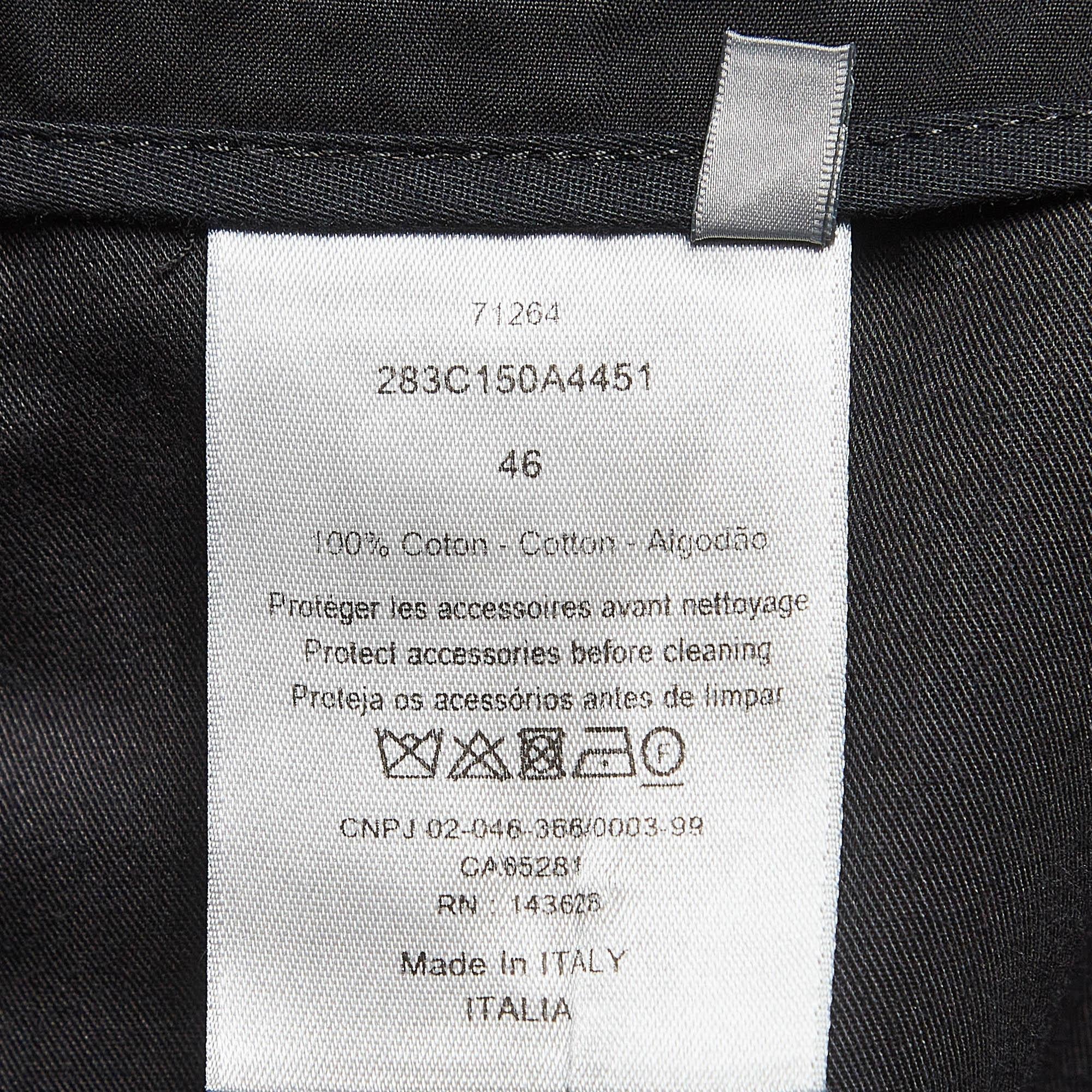 Dior Homme Black Cotton Belted Cargo Shorts S 1