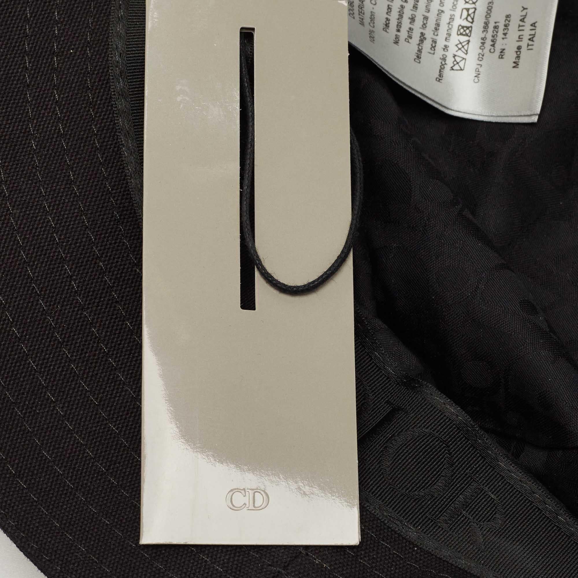 Dior Homme Black Cotton Dune Bucket Hat 1