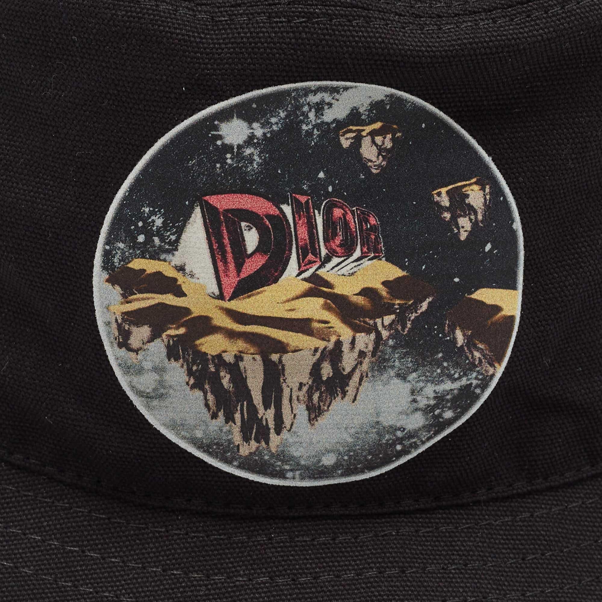 Dior Homme Black Cotton Dune Bucket Hat 2