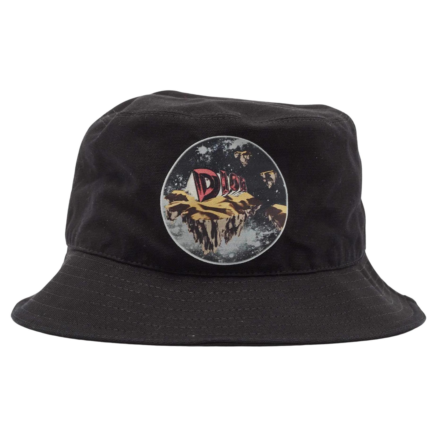 Dior Homme Black Cotton Dune Bucket Hat 