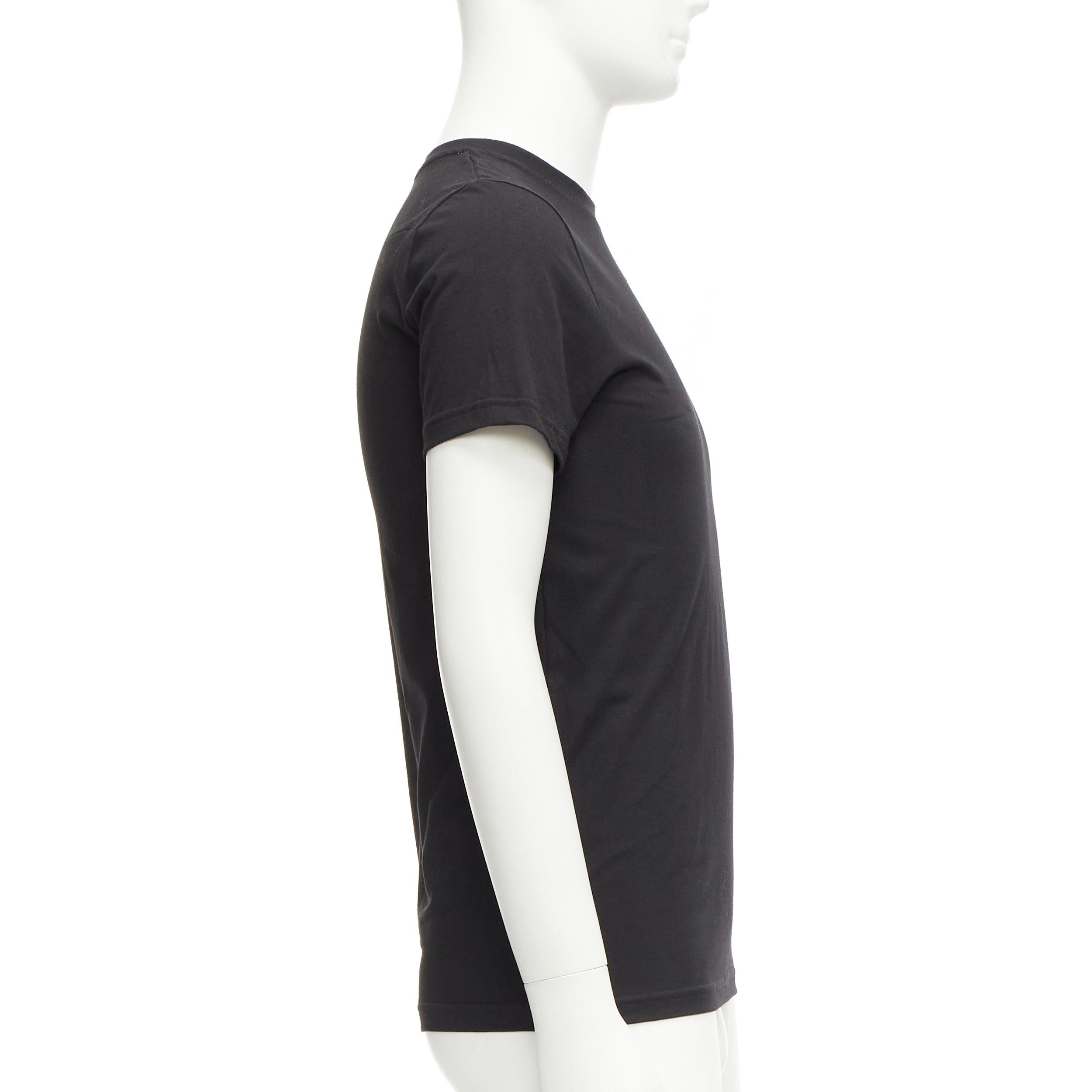 DIOR HOMME schwarzes Baumwoll-T-Shirt mit Bienenstickerei XXS im Zustand „Hervorragend“ im Angebot in Hong Kong, NT