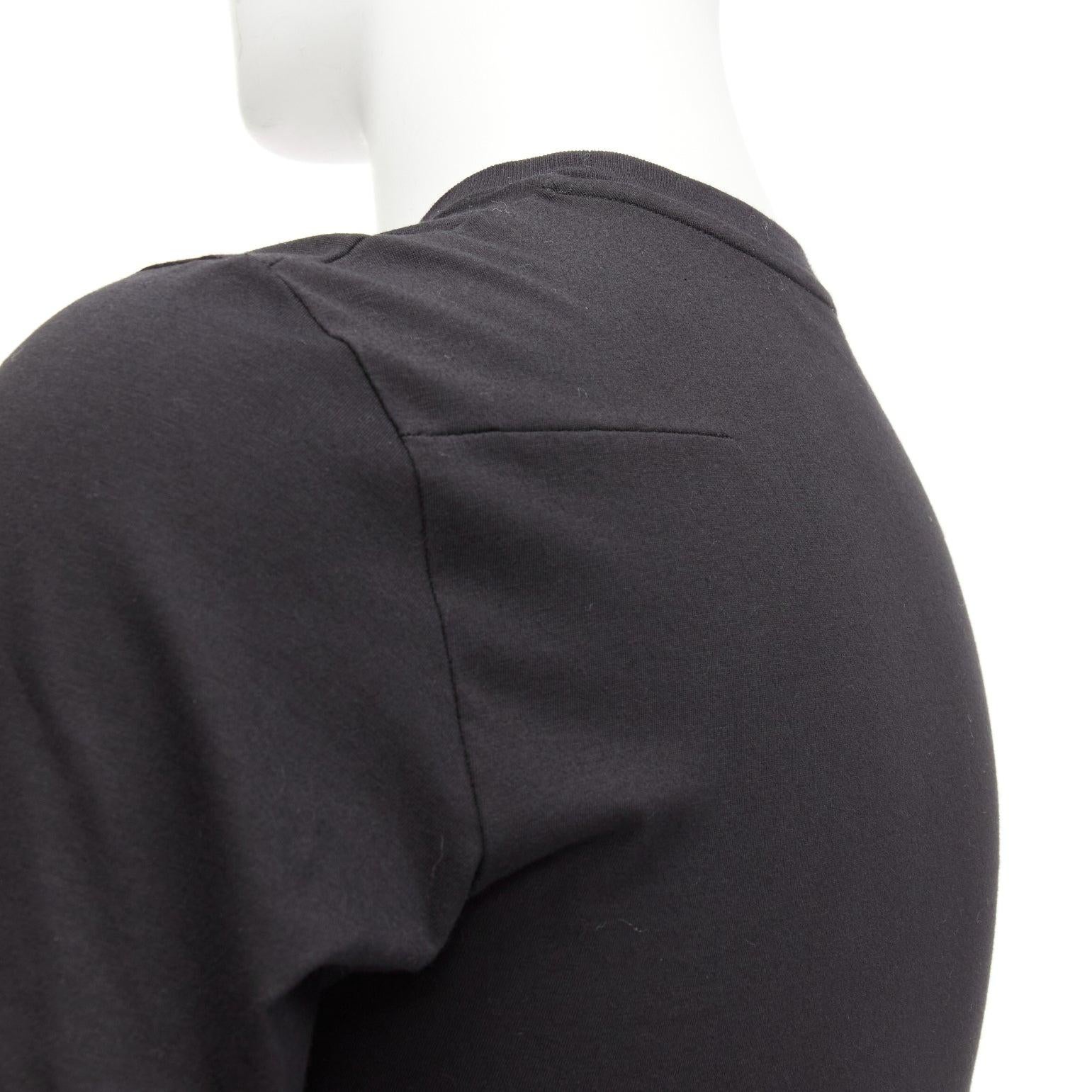DIOR HOMME schwarzes Baumwoll-T-Shirt mit Bienenstickerei XXS im Angebot 2