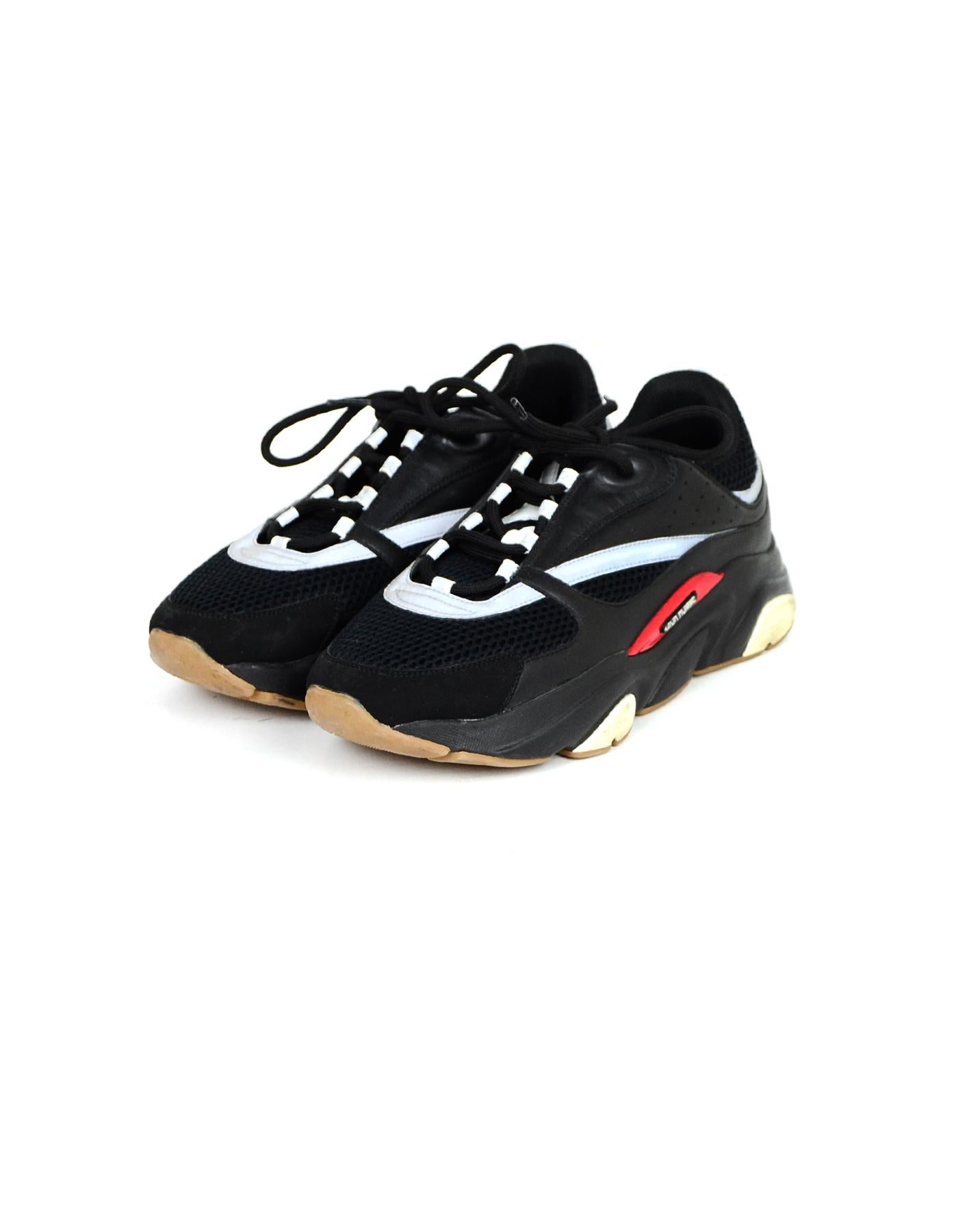 Dior Homme Black/Grey Technical Knit/Calfskin B22 Sneakers sz 44 rt $1,100

Made In: Italy
Year of Production: 2018
Color: Black, grey
Materials: Calfskin leather, technical knit 
Closure/Opening: Lace-up closure
Overall Condition: Very good