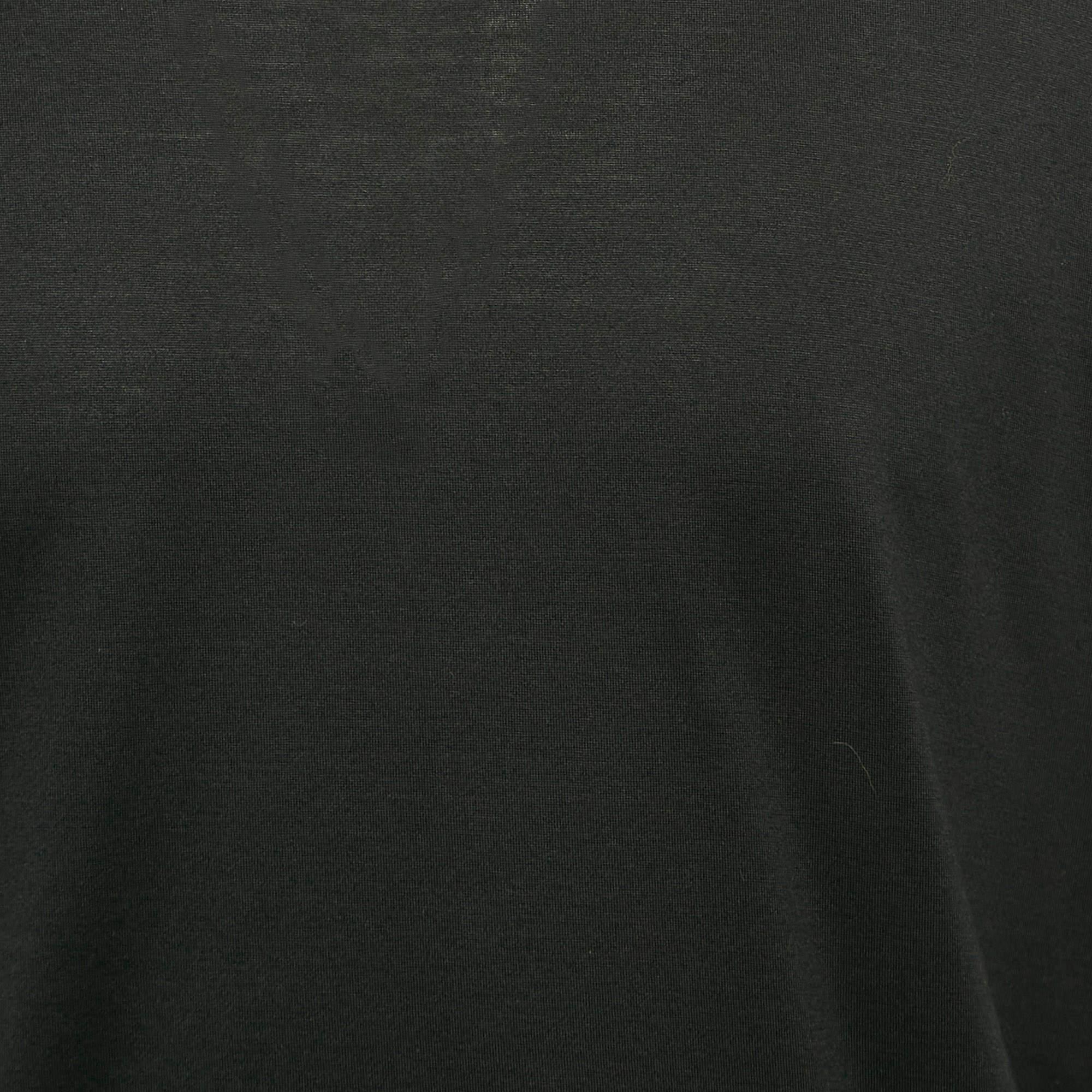 Dior Homme Black Jersey Crew Neck T-Shirt XL In Good Condition For Sale In Dubai, Al Qouz 2