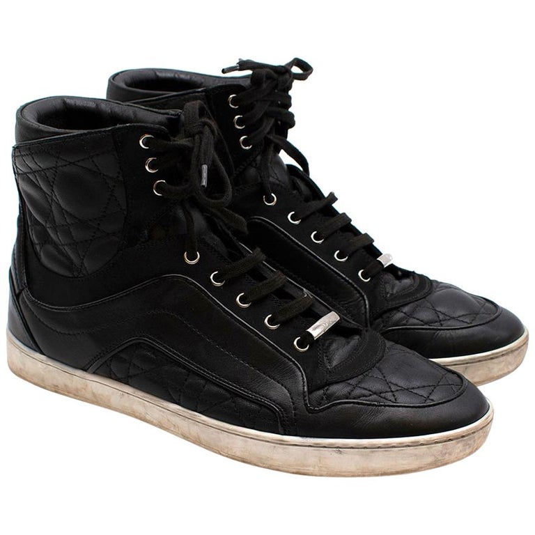 dior high top sneakers black