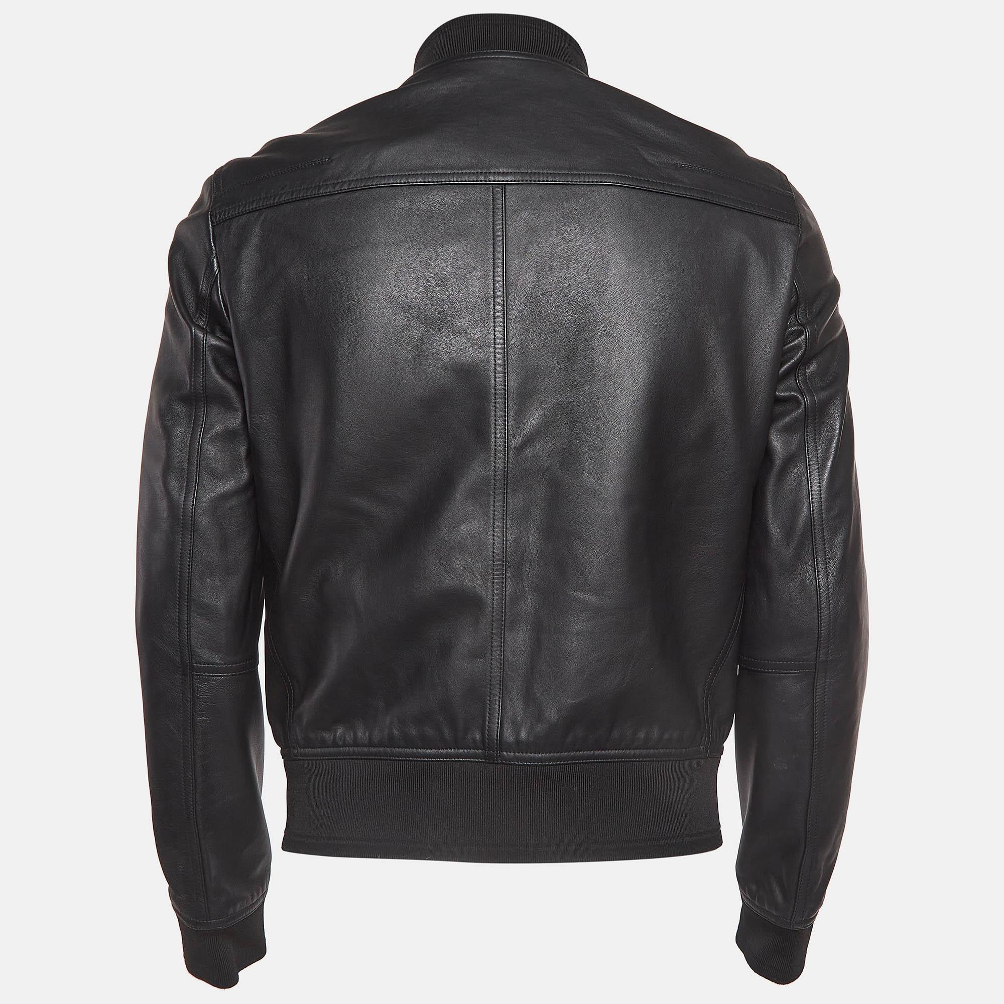 Whether its late-night parties or a day out of fun, an attractive bomber jacket like this is a great catch. It is tailored from quality fabrics and is accentuated with chic details. Wear it over your outfit for a top-notch effect.