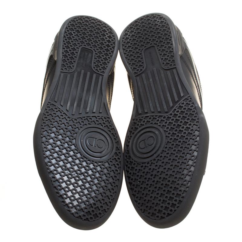 Dior Homme Black Leather Sneakers Size 43 In New Condition In Dubai, Al Qouz 2