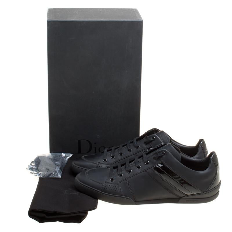 Dior Homme Black Leather Sneakers Size 43 2