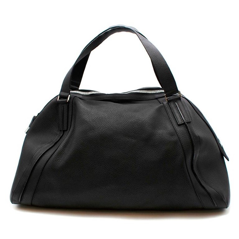 Dior Homme Black Leather Weekender Bag For Sale at 1stDibs